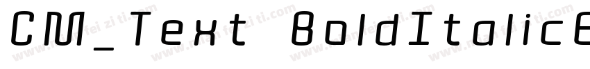 CM_Text BoldItalicExt字体转换